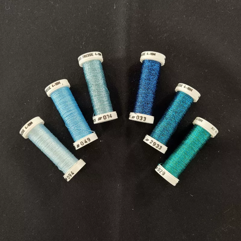 Metallic Braided Pack 4 Ice Blue