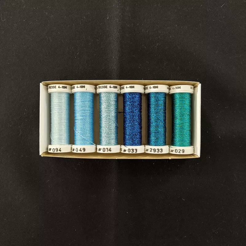 Metallic Braided Pack 4 Ice Blue