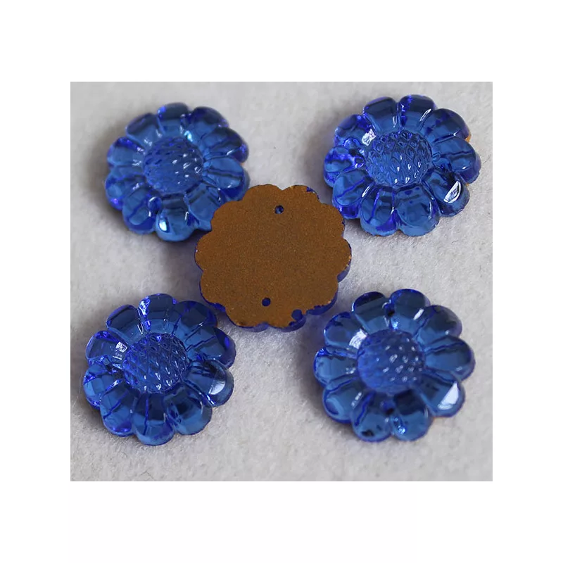 Large Blue Flower Cabochon