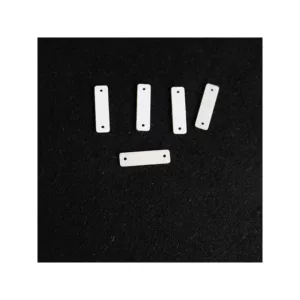 E7725 rectangle de cuir blanc