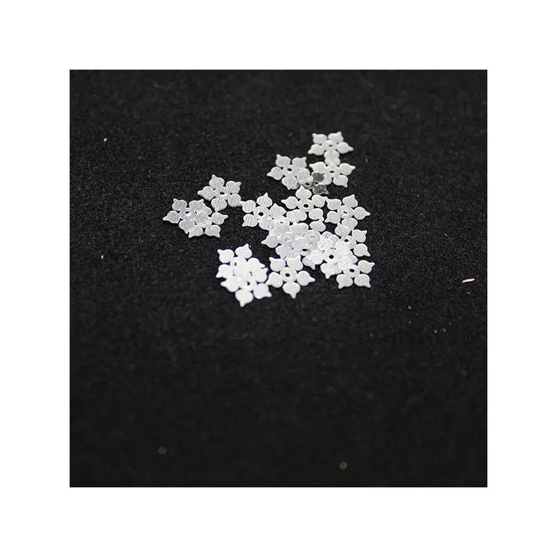 Small Matte Silver Flower