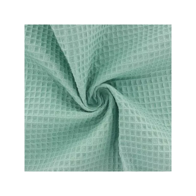 Organic Waffle Fabric Linden Green