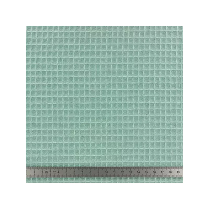 Organic Waffle Fabric Linden Green