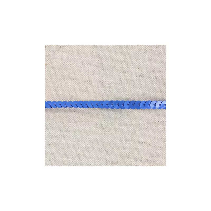 Galon Paillettes Bleu