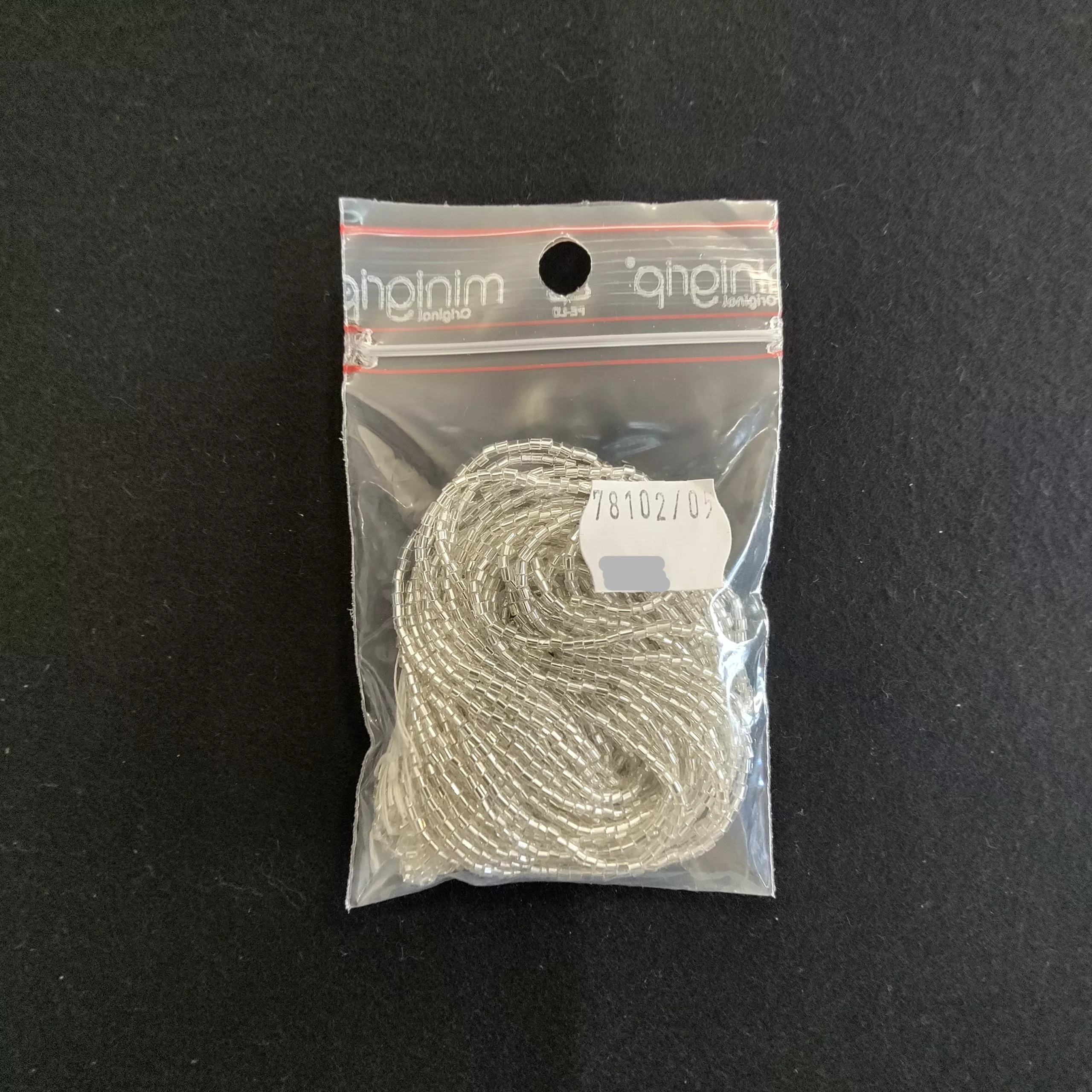 Perles quart de tube argent 78102/05