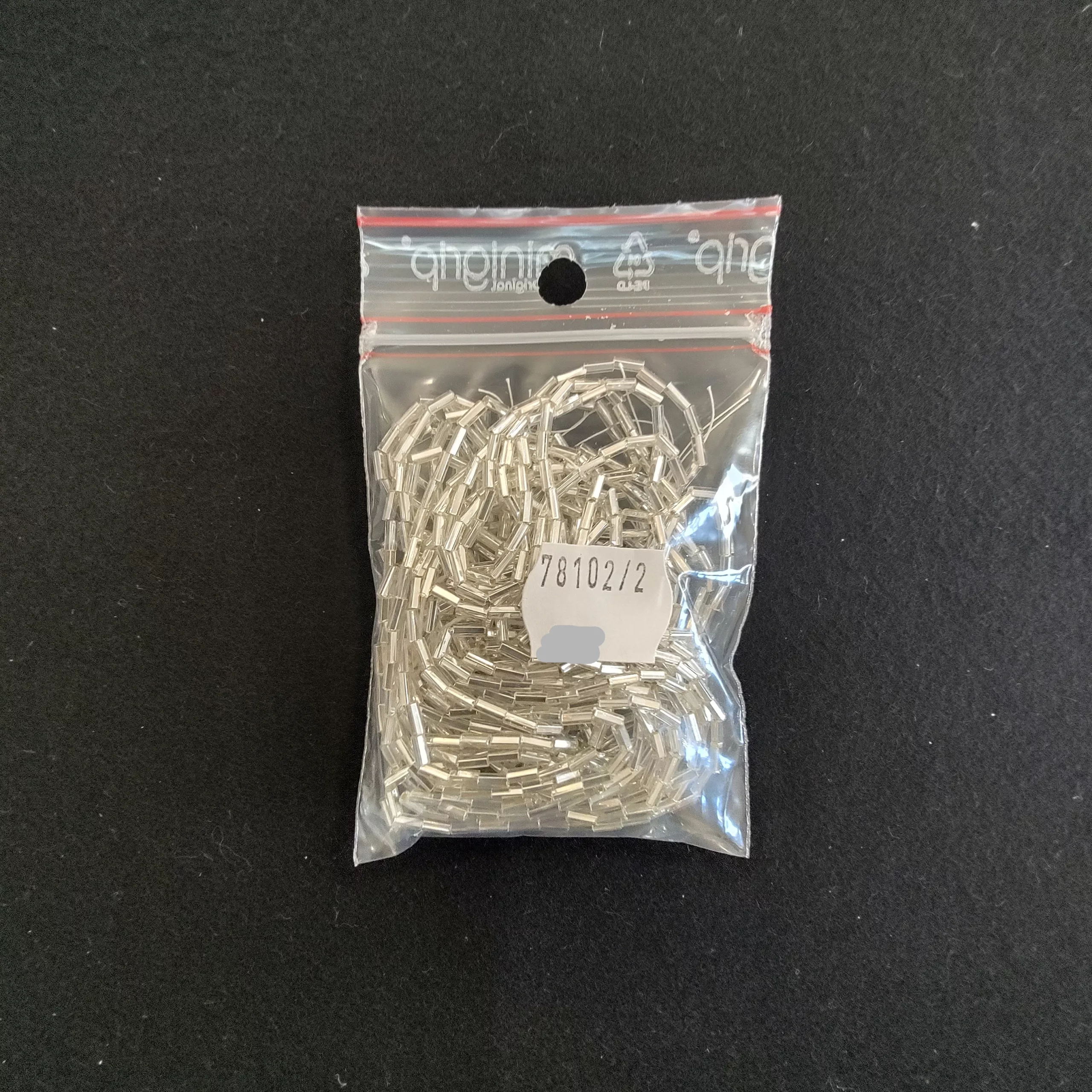 Perles tube argent 78102/2