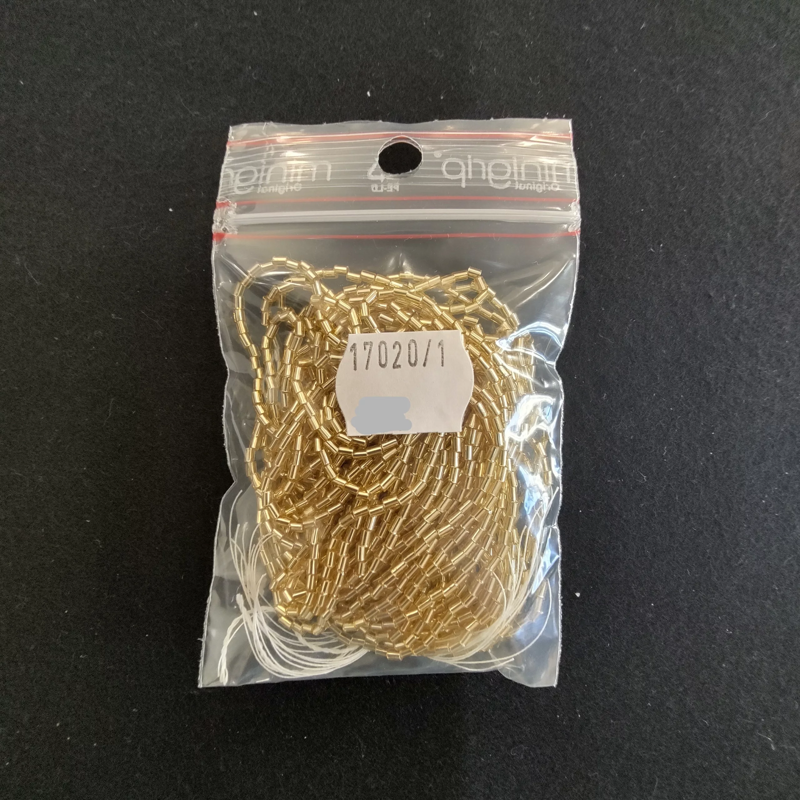Perles demi tubes or 17020/1