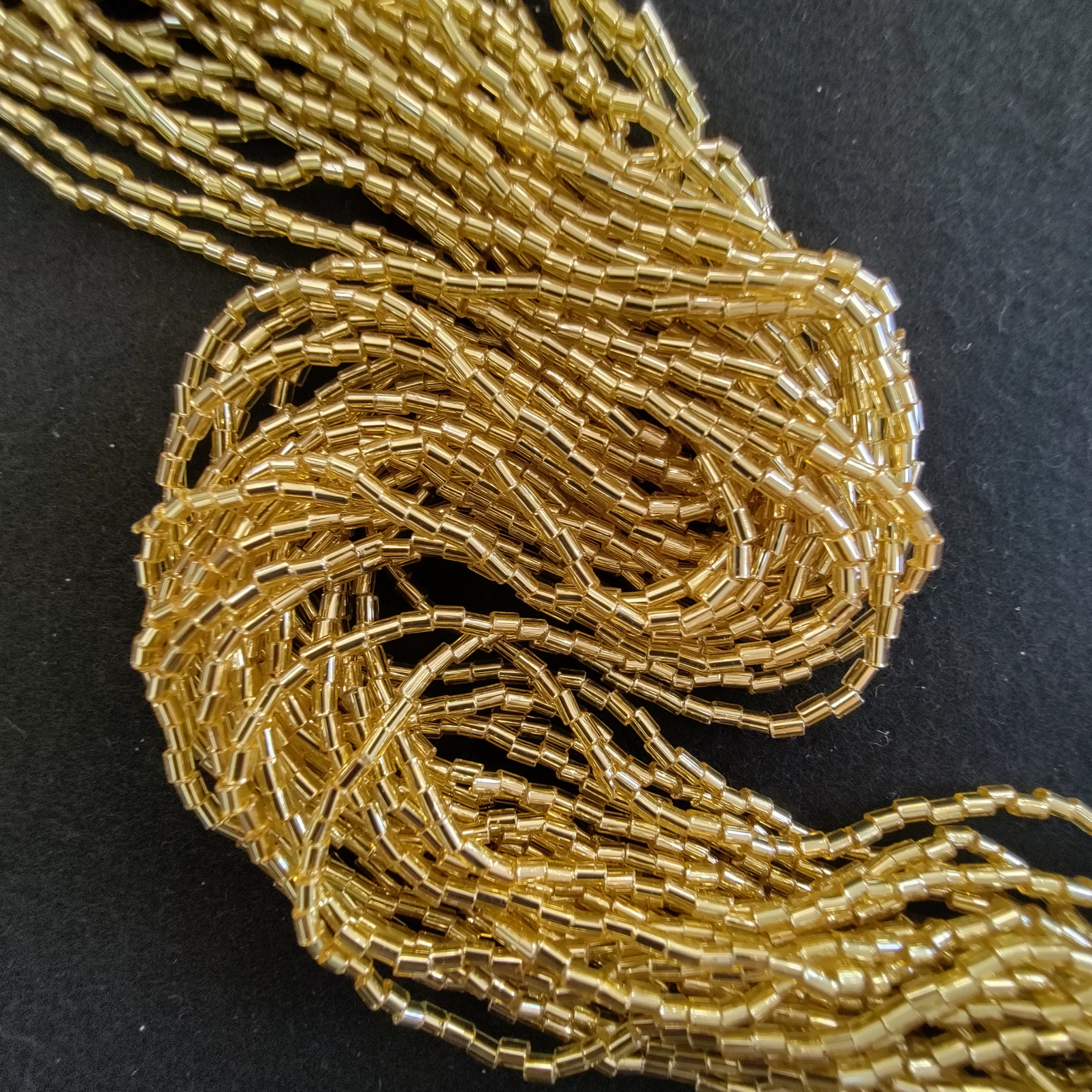 Perles demi tubes or 17020/1