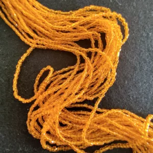 Perles 3 facettes orange translucide 90000/11
