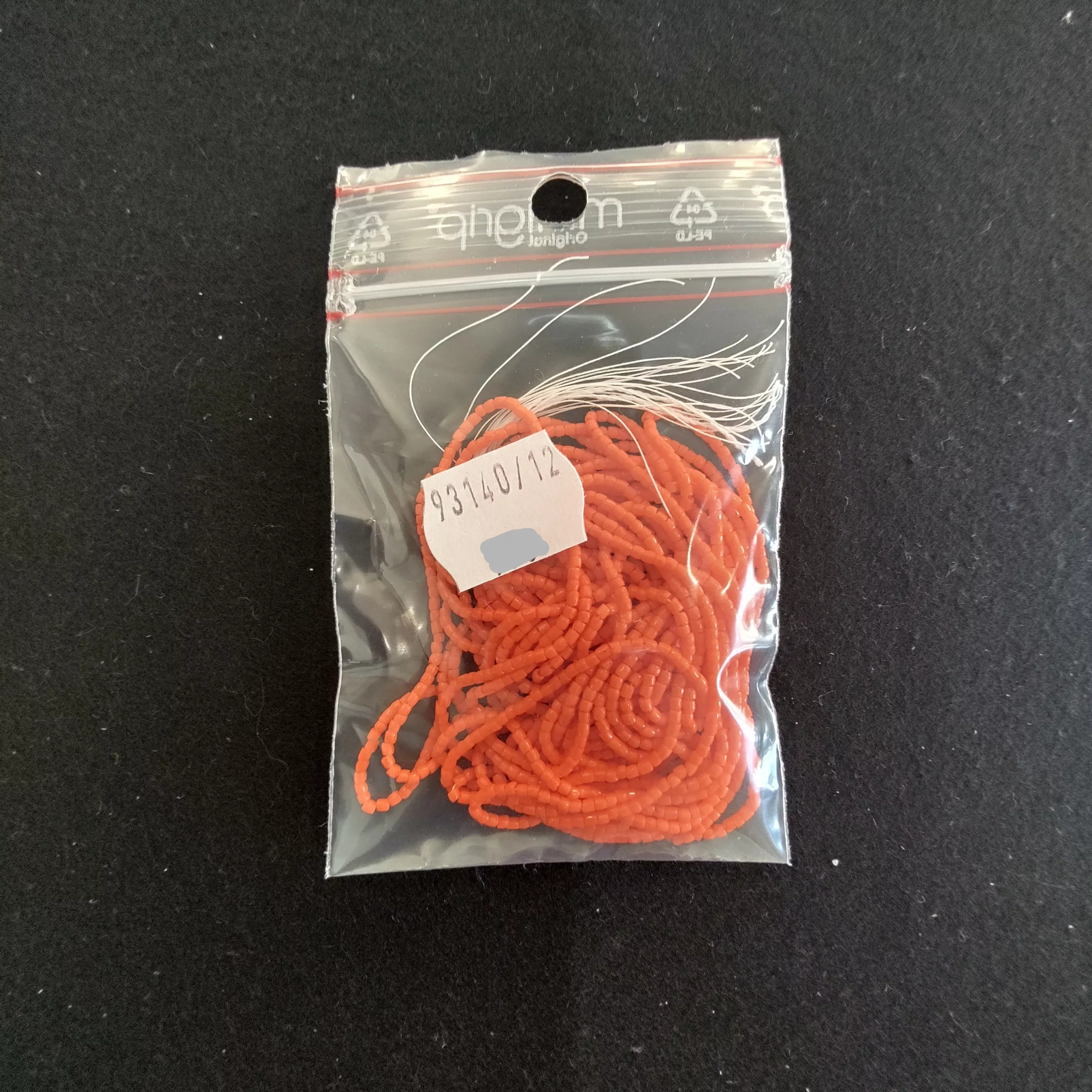 Perles 3 facettes orange 93140/12