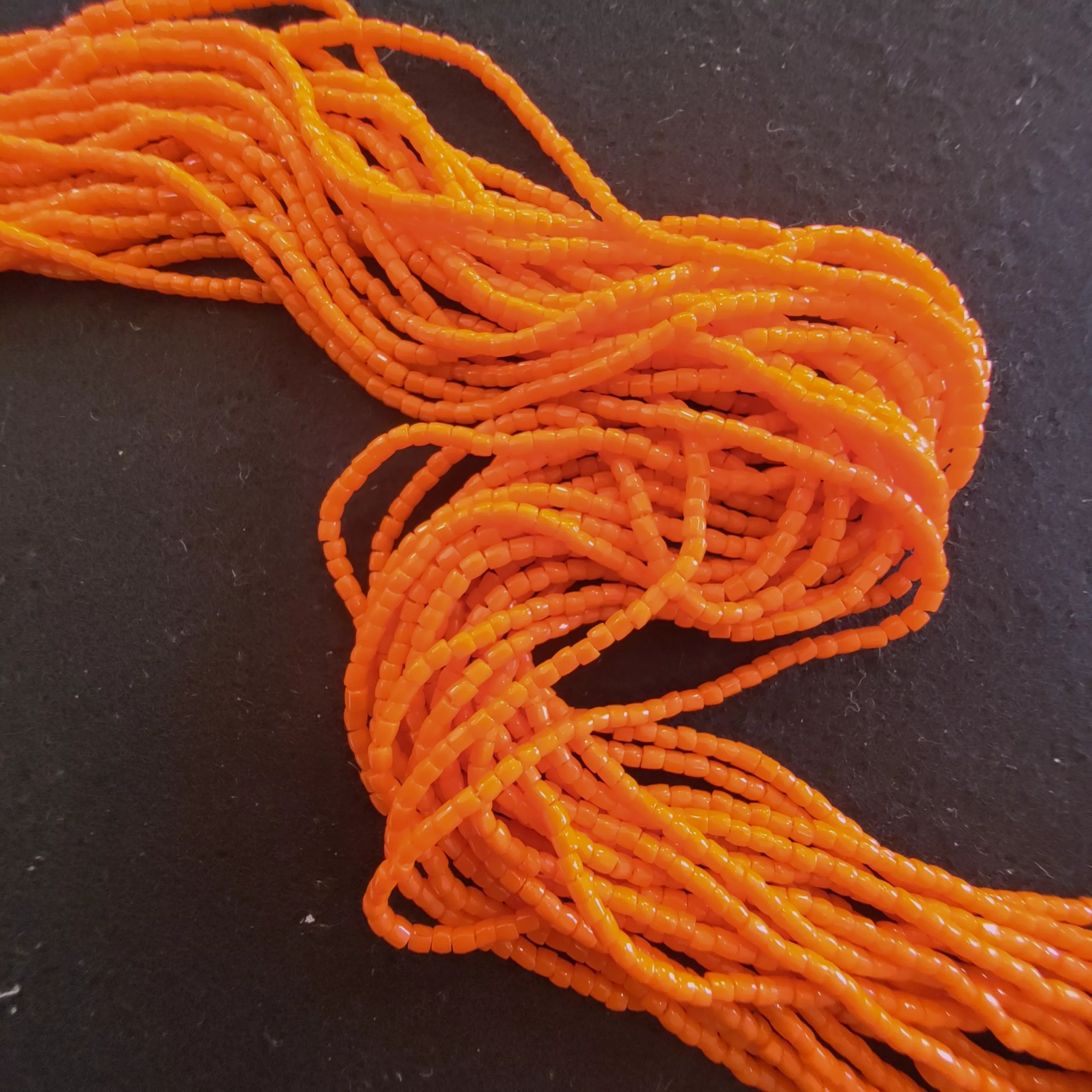 Perles 3 facettes orange 93140/12