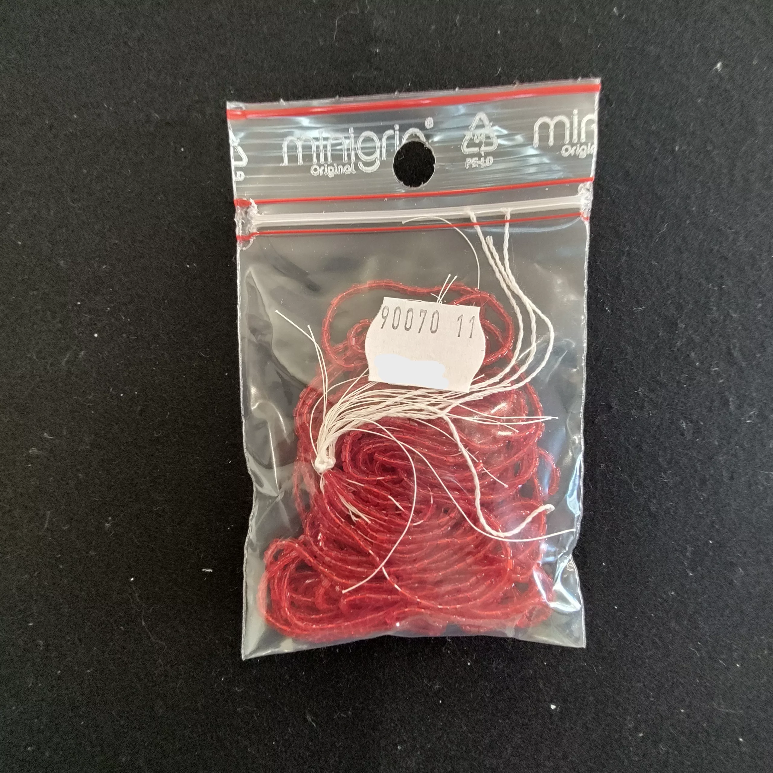 Perles 3 facettes rouge translucide 90070/11
