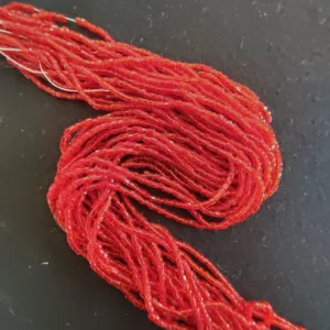 Perles 3 facettes rouge translucide 90070/11