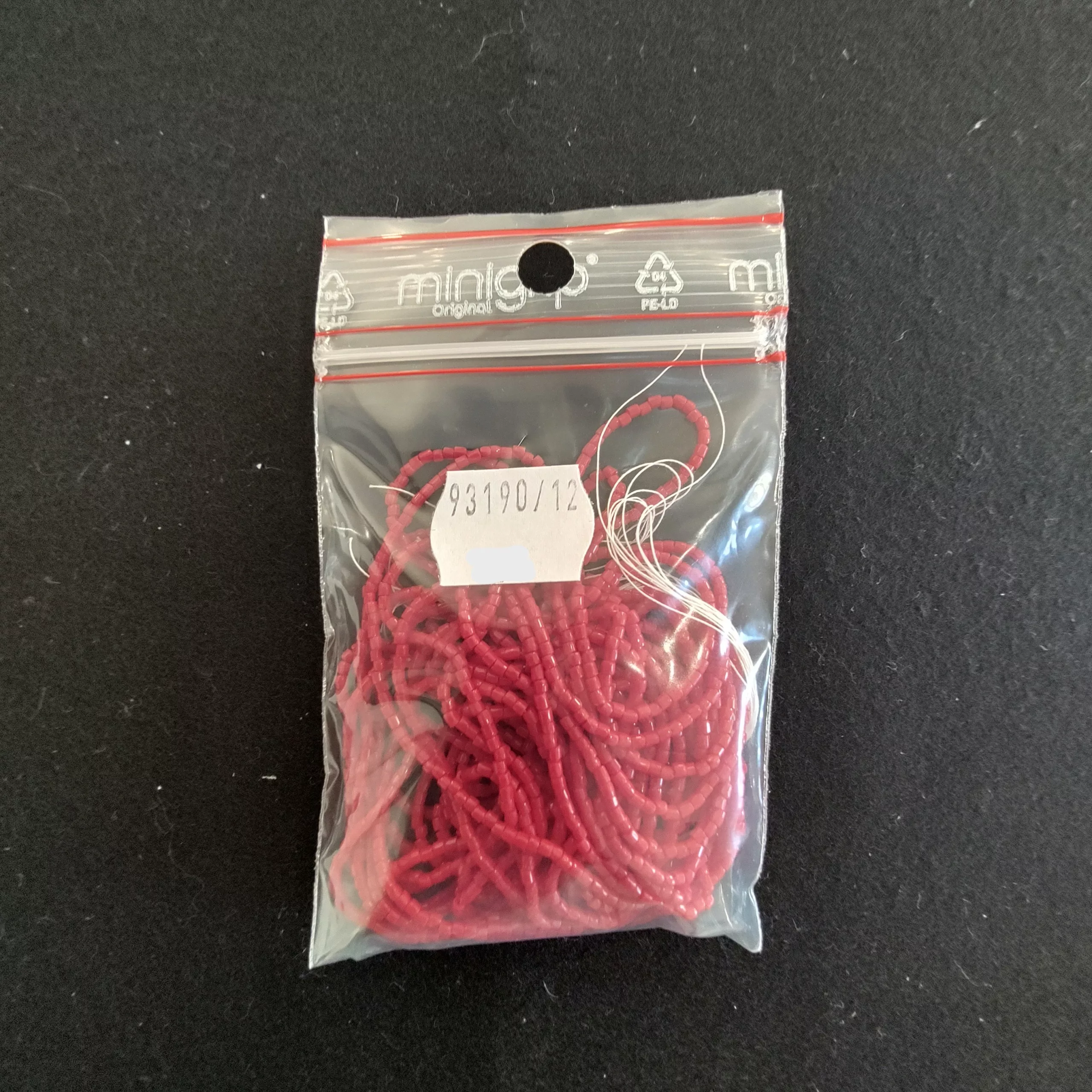 Perles 2 facettes rouge 93190/12