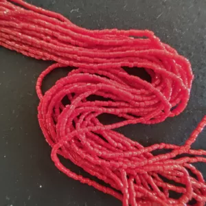 Perles 2 facettes rouge 93190/12