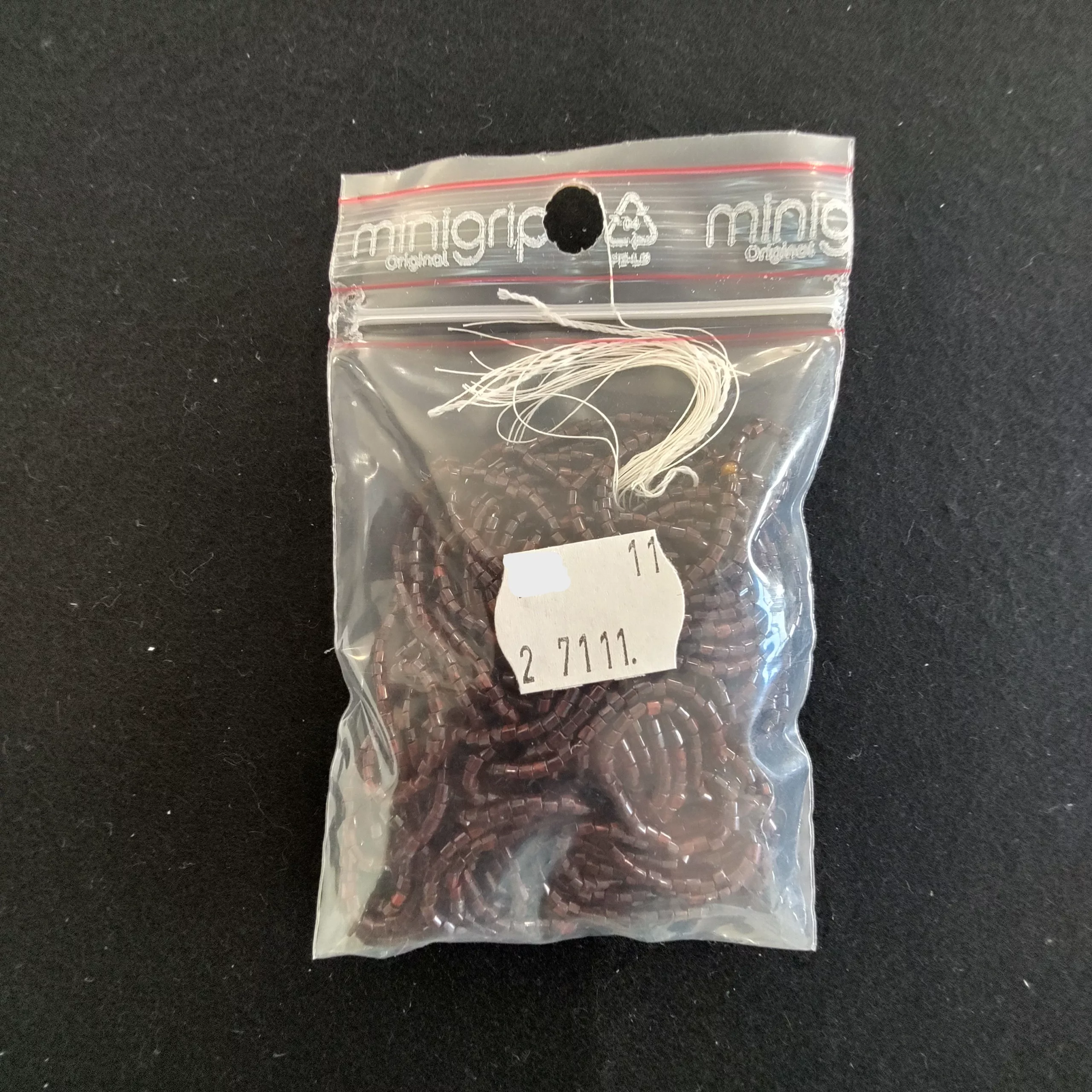Perles 2 facettes marbré rouge 2 7111/11