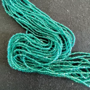 Perles 3 facettes vert translucide 50710/12