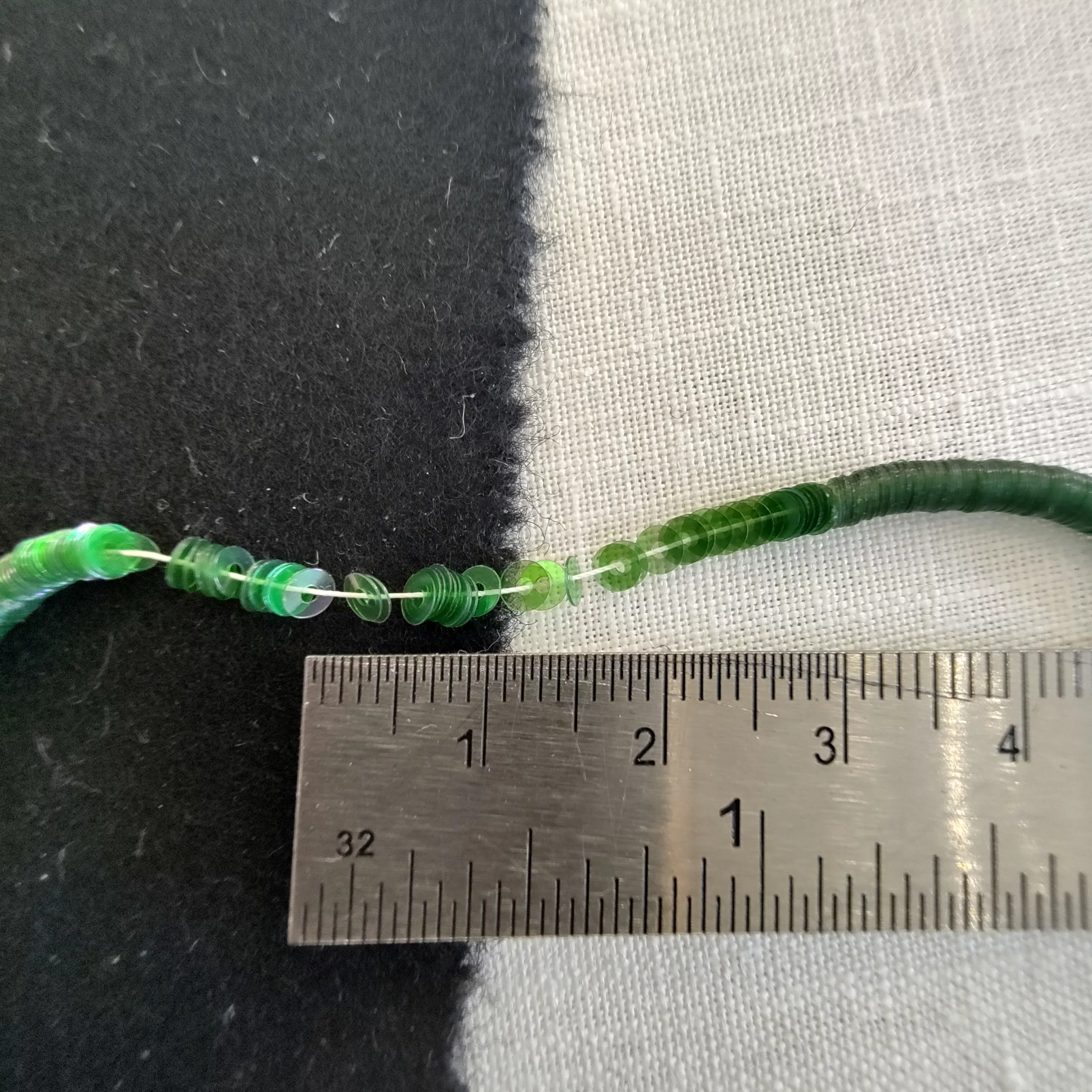 Paillettes vert irisé 122