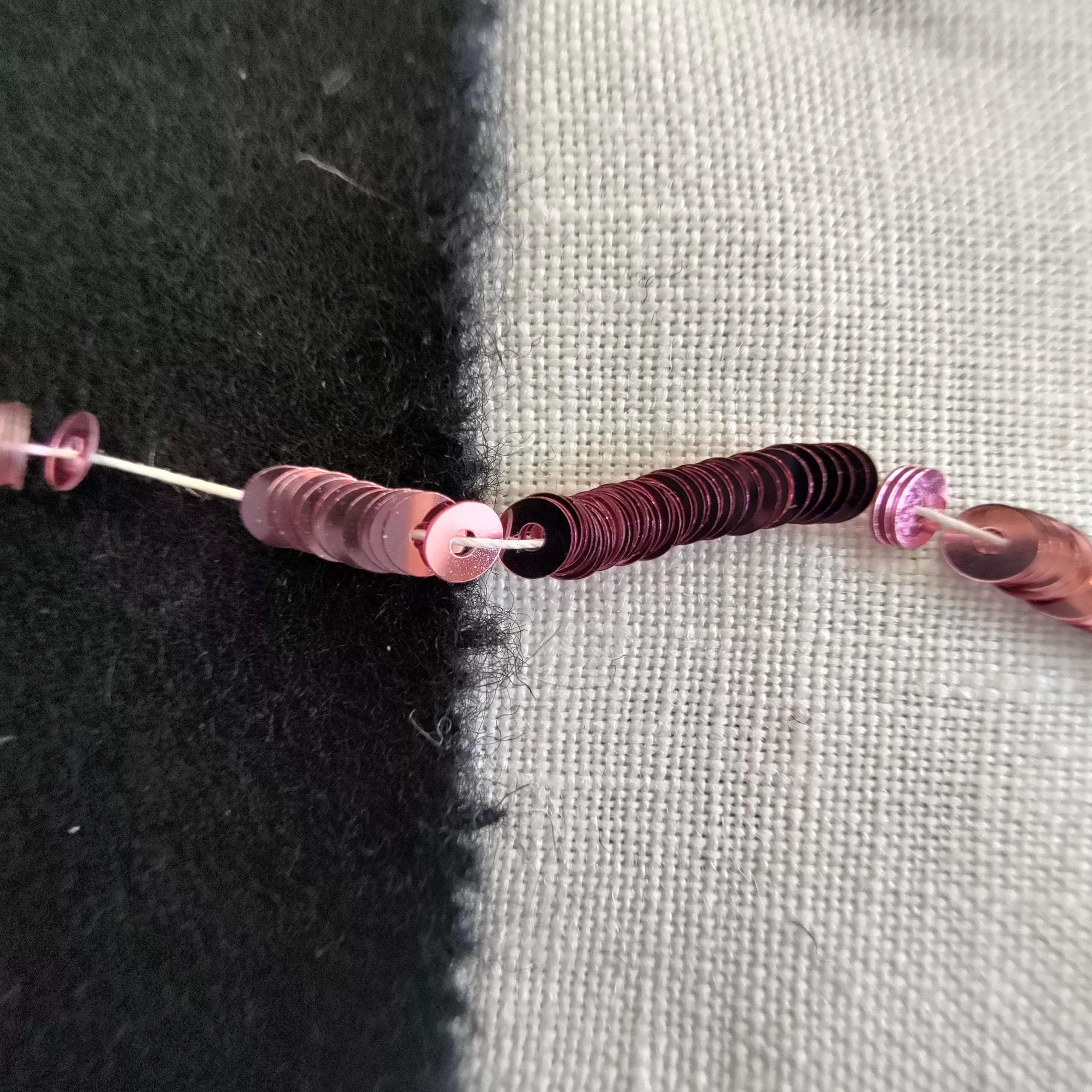 Paillettes rose métal 3821