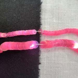 Paillettes rose transparent 116