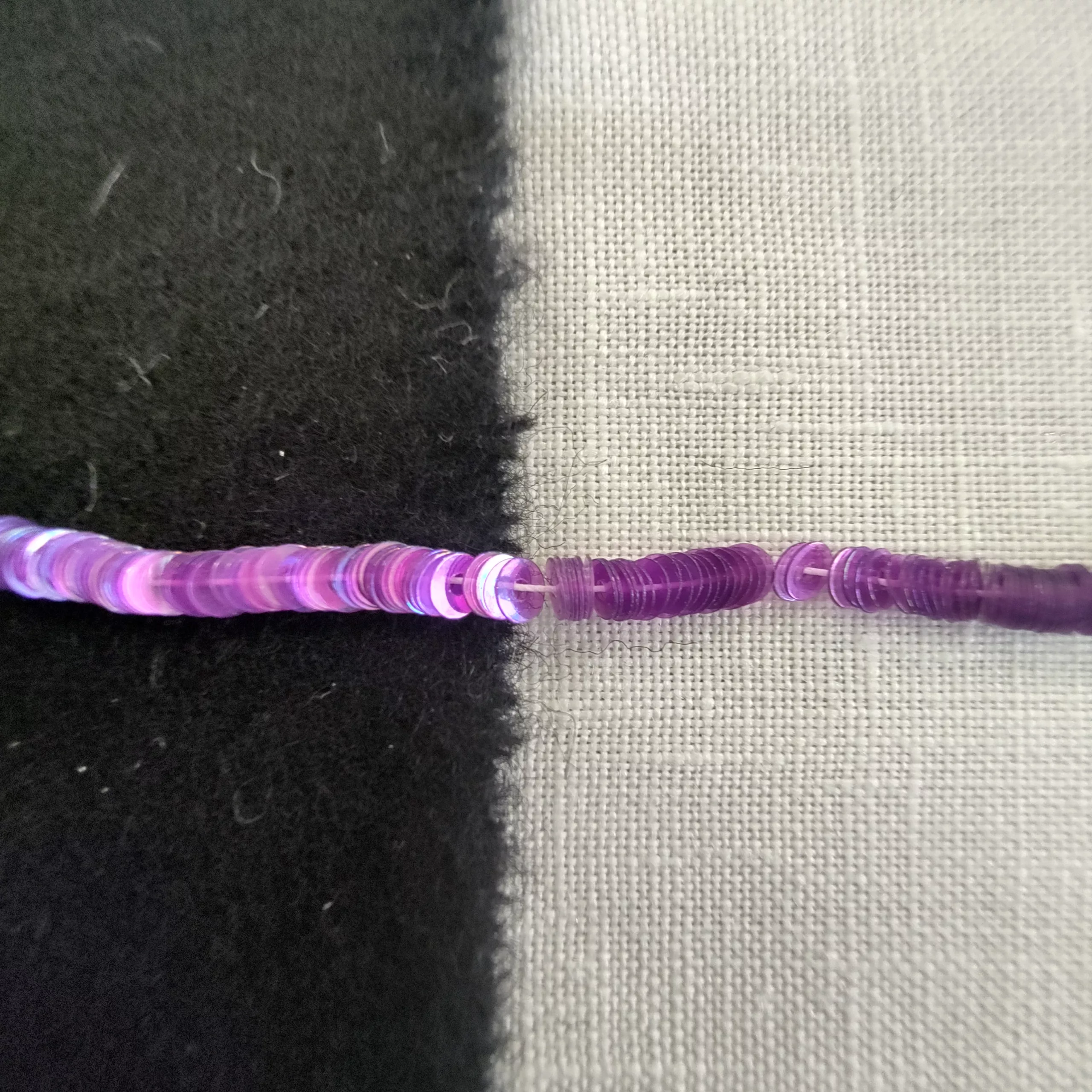 Paillettes violet transparent 5080